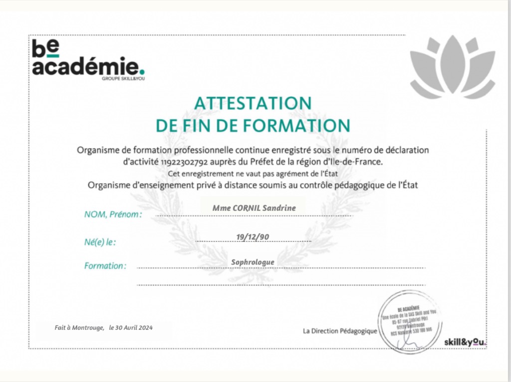 photo diplome Sandrine Ferrand