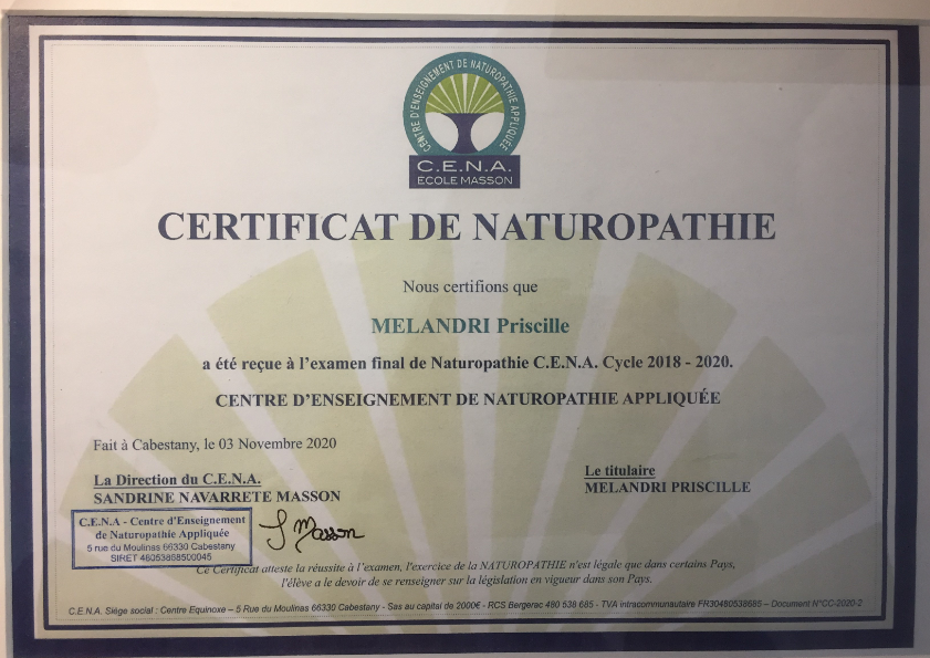 photo diplome Prisca melandri