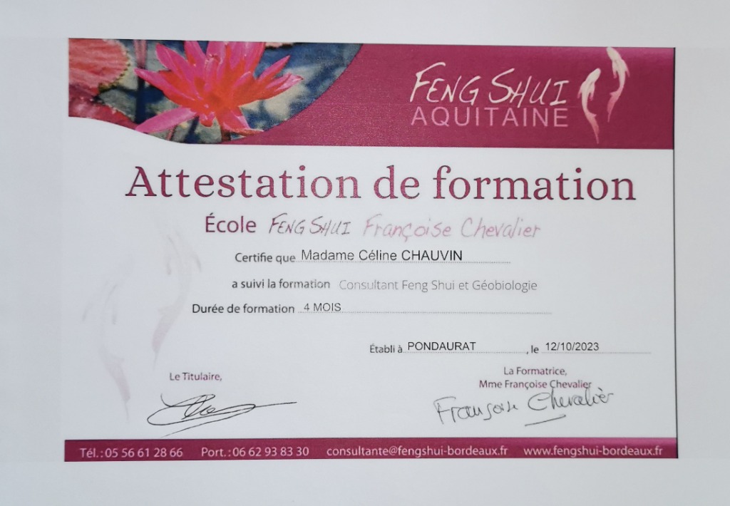 photo diplome Céline Chauvin [Lumineus’âme]