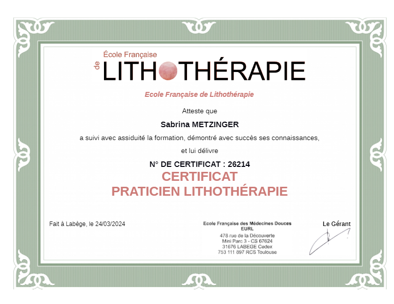 photo diplome La Pie Cousette