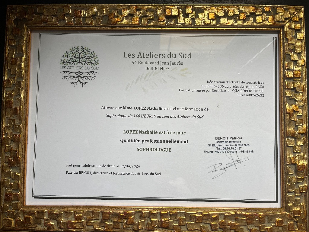 photo diplome Nathalie Lopez
