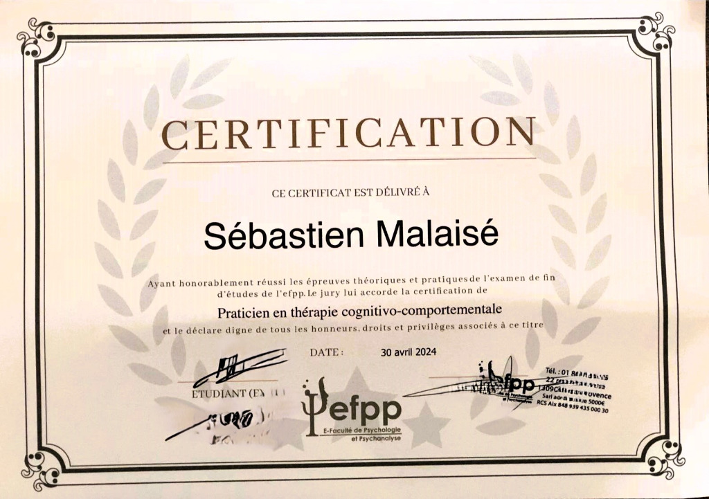 photo diplome Sébastien Malaisé