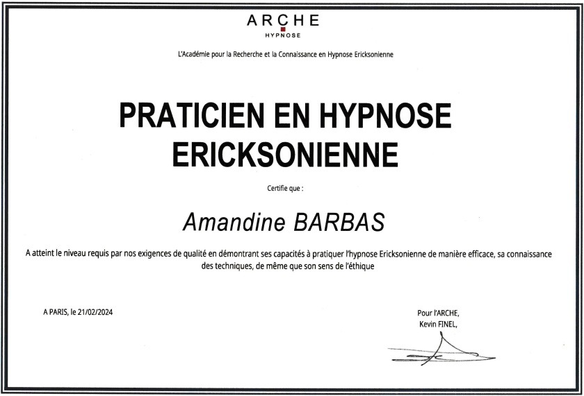 photo diplome Amandine Barbas