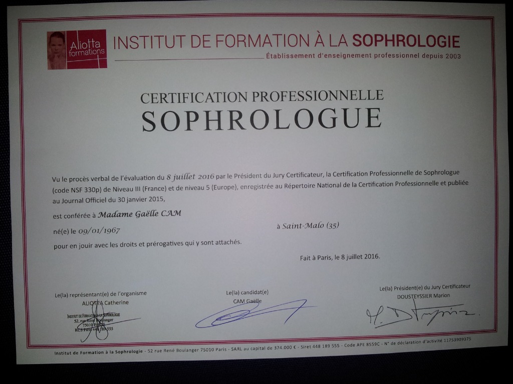photo diplome Gaelle CAM 