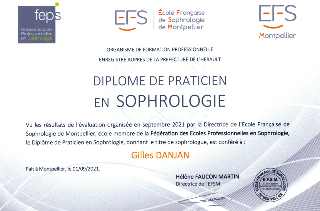 photo diplome Gilles Danjan