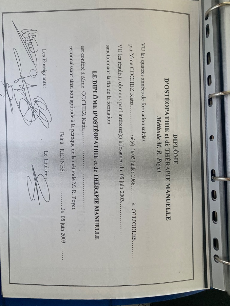 photo diplome Katia cochez 