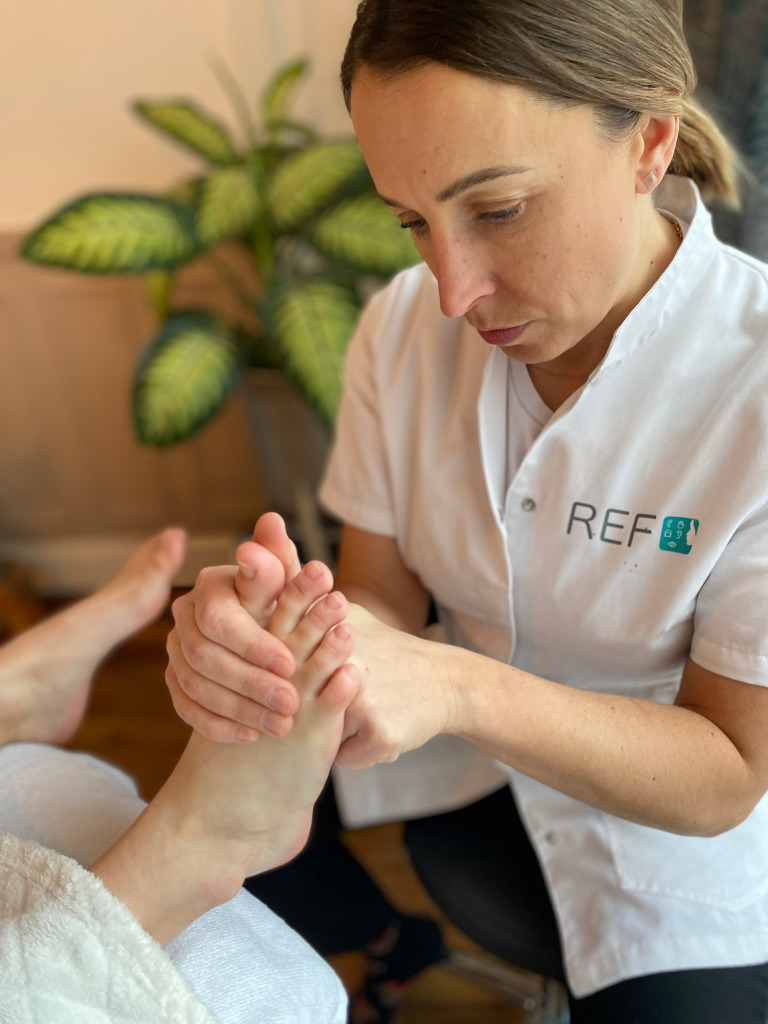 photo seance Juliette Greitzer Réflexologue