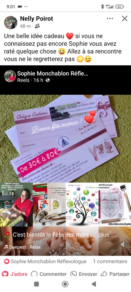 photo diplome Sophie Monchablon "Institut SophieZen"