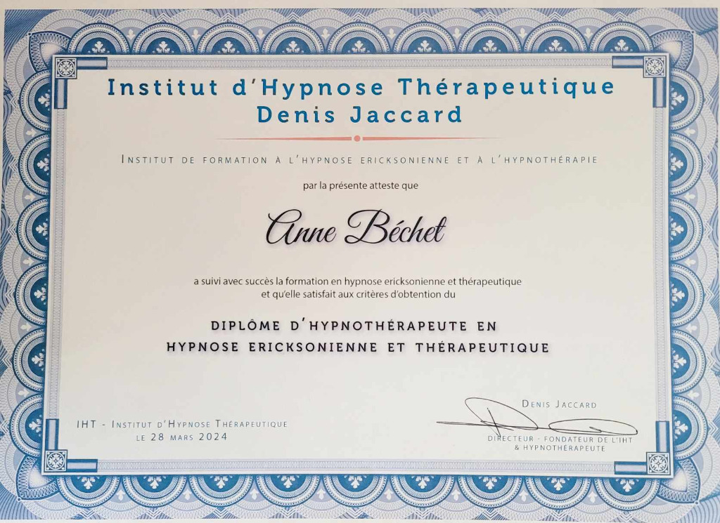 photo diplome Anne Béchet