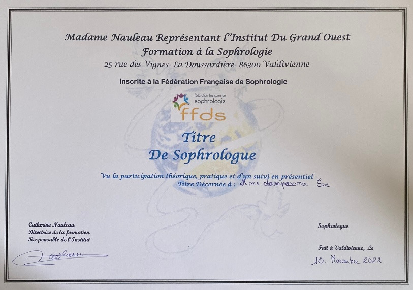 photo diplome Eve Lampasona