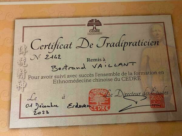 photo diplome Bertrand Vaillant