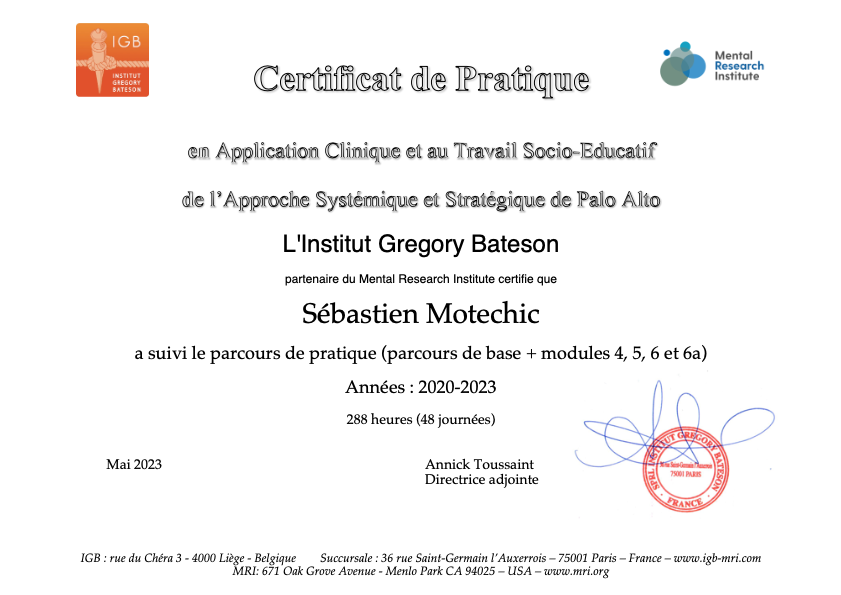 photo diplome Sébastien MOTECHIC