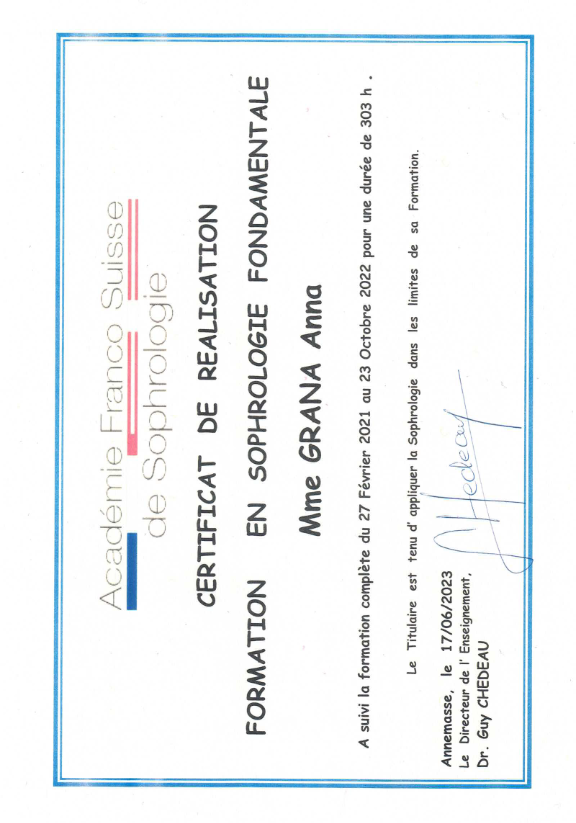 photo diplome Anna Grana 