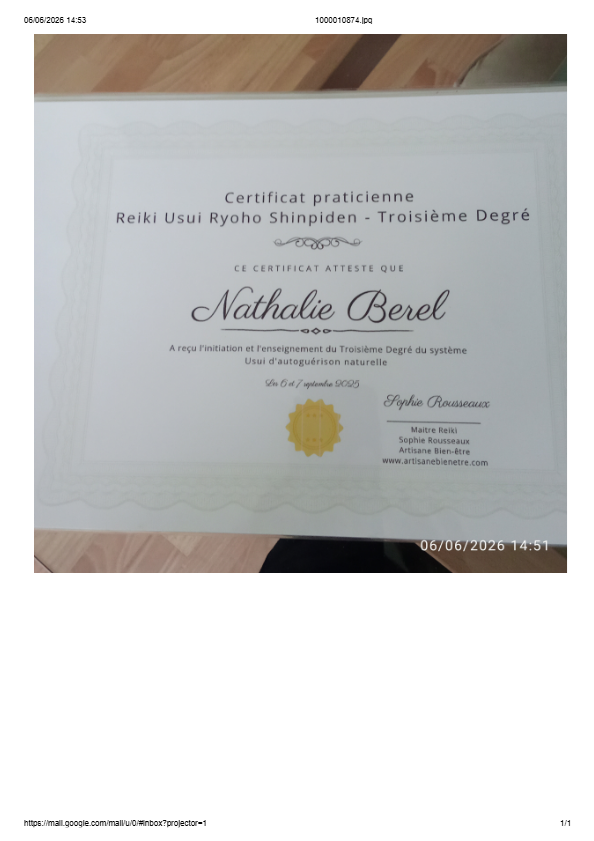 photo diplome Nathalie Berel