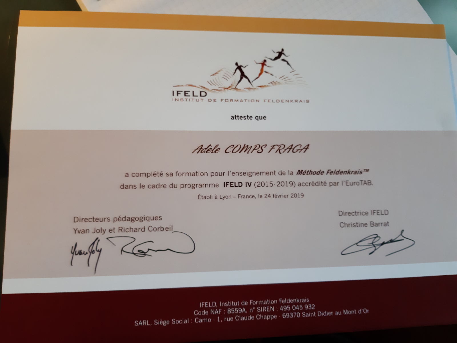 photo diplome Adèle Fraga