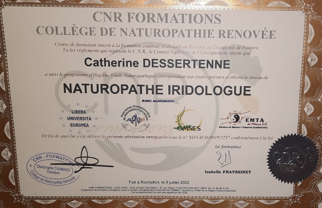 photo diplome Catherine Dessertenne