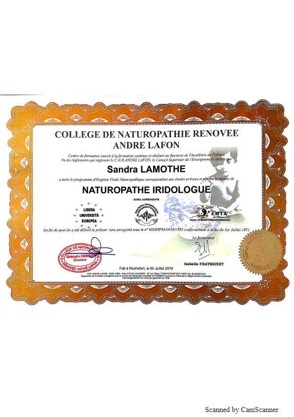 photo diplome Sandra Lamothe