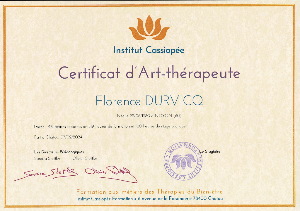 photo diplome Florence DURVICQ