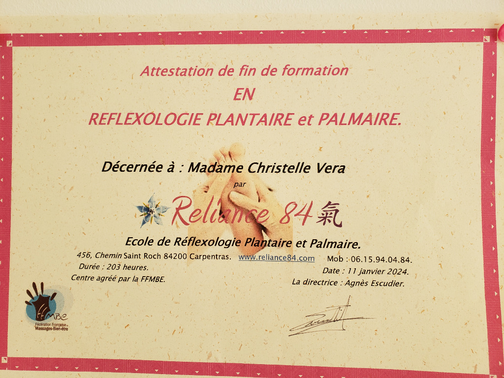 photo diplome Christelle Vera