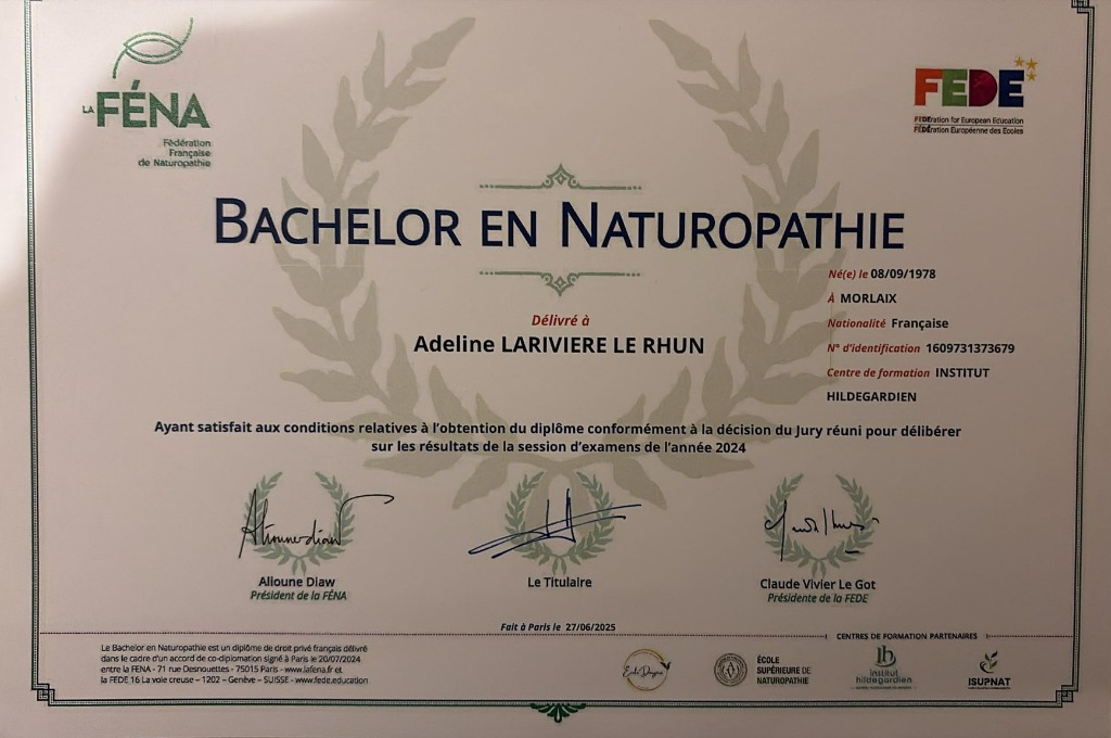 photo diplome ADELINE LARIVIERE - LE RHUN