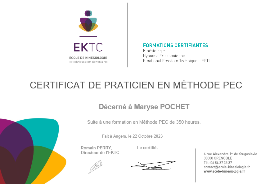 photo diplome MARYSE POCHET