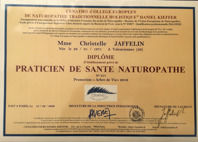 photo diplome Christelle Jaffelin