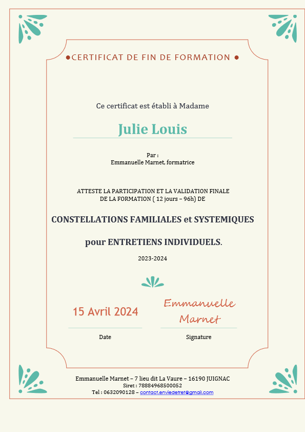 photo diplome Julie Louis