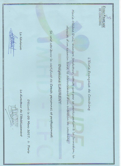 photo diplome Delphine Laurent 