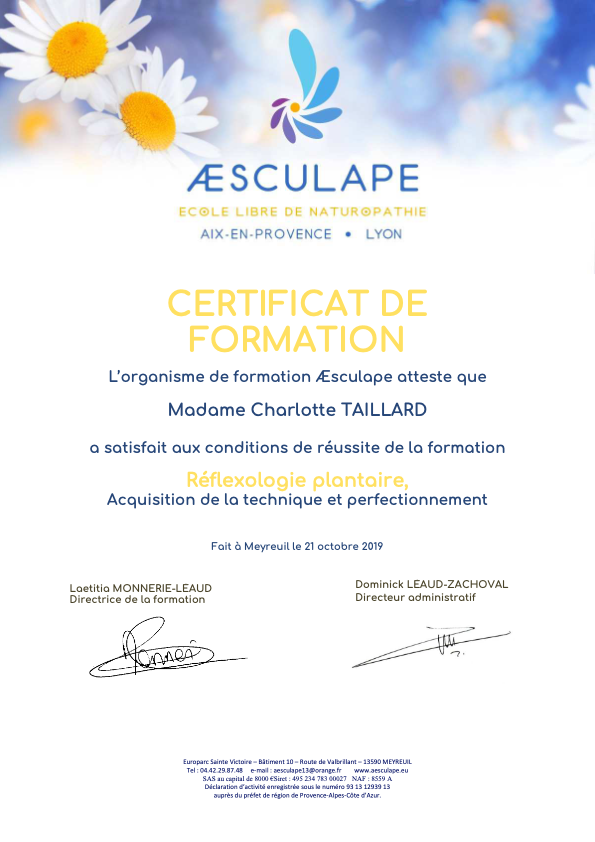 photo diplome Charlotte Taillard