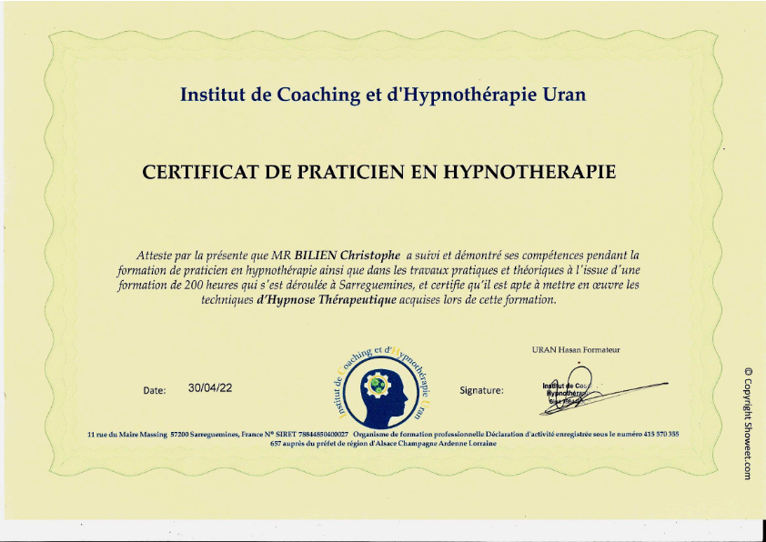 photo diplome Bilien christophe