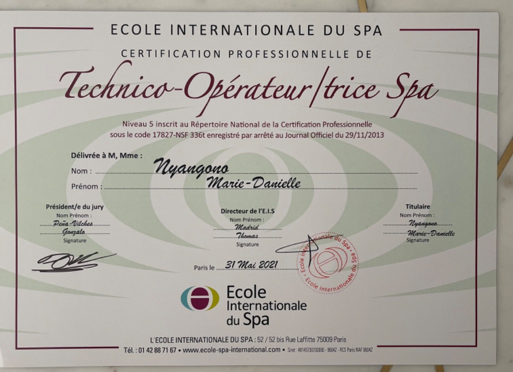 photo diplome Ôzenrelax