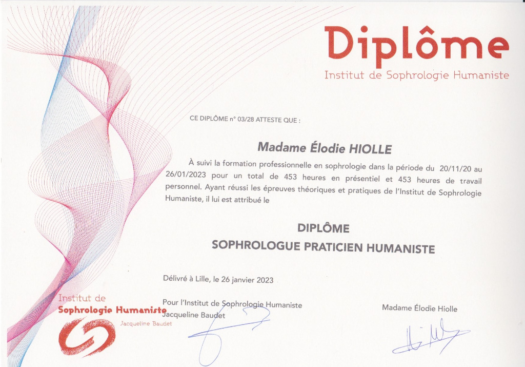 photo diplome Élodie Hiolle 