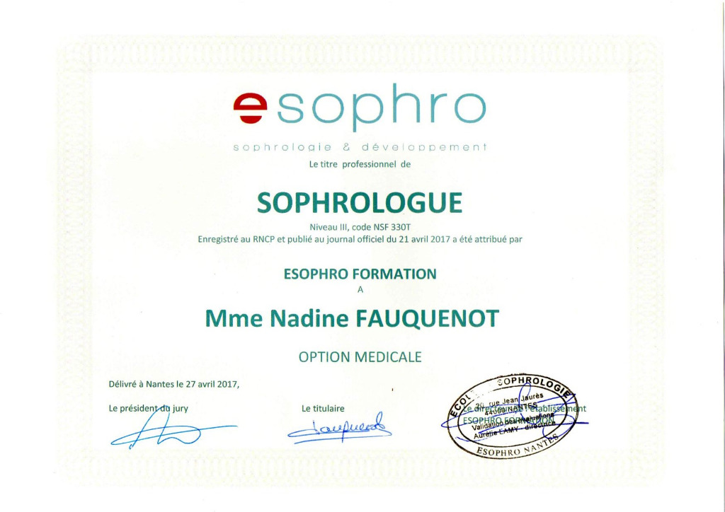 photo diplome Fauquenot Nadine