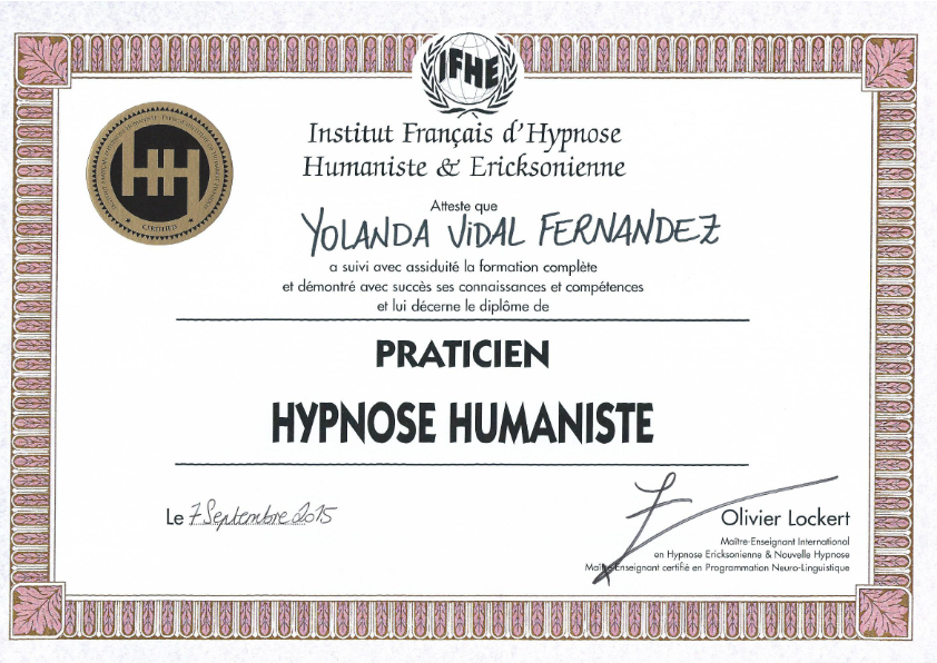 photo diplome YOLANDA VIDAL FERNANDEZ