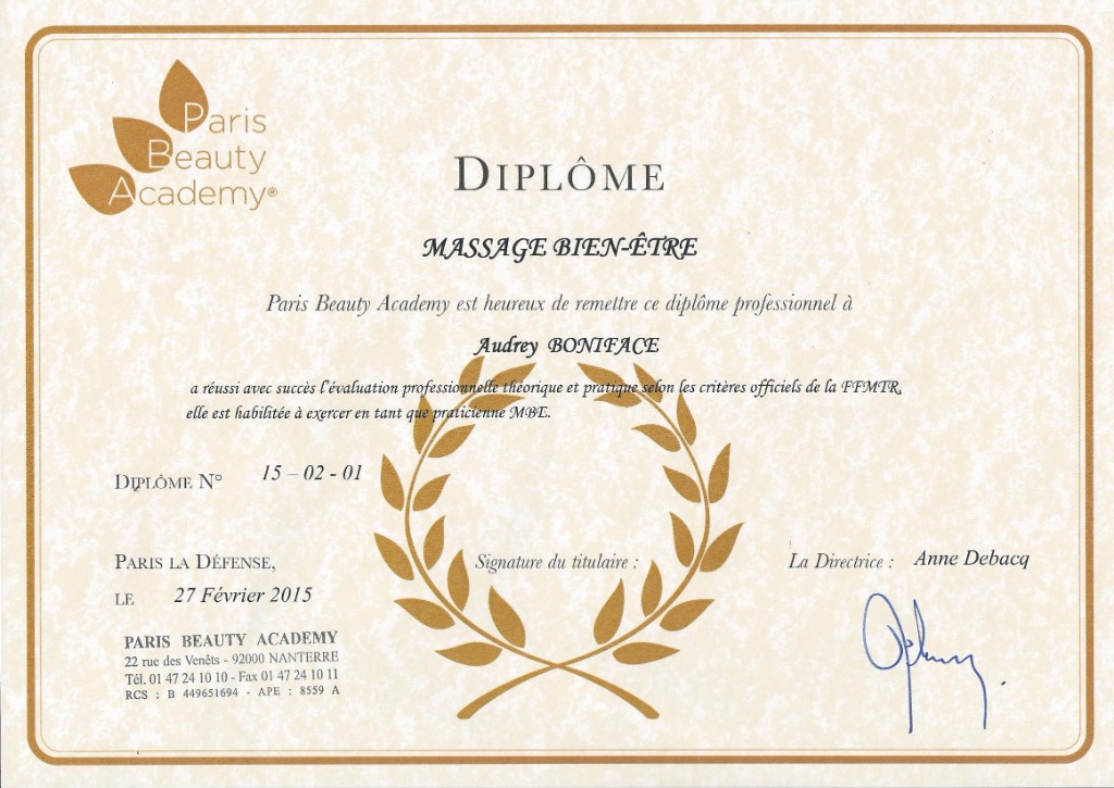 photo diplome Un temps pour soi