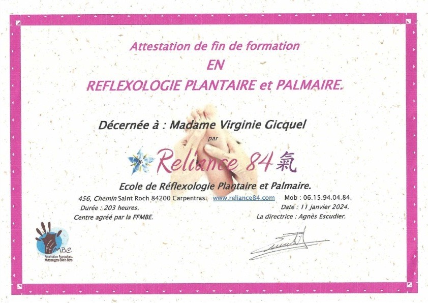 photo diplome Virginie Gicquel