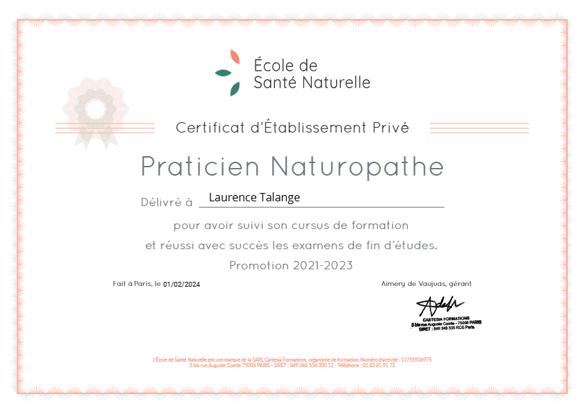 photo diplome Laurence Talange