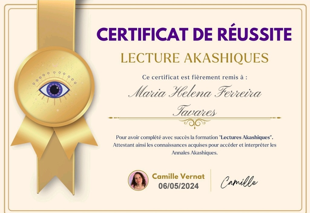 photo diplome MH Thérapeute Holistique et Énergétique