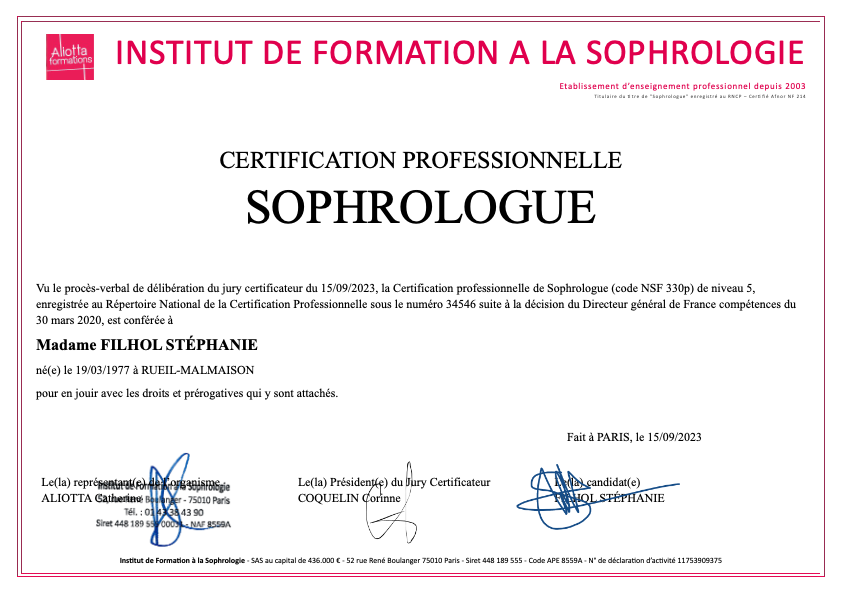 photo diplome Stéphanie Filhol