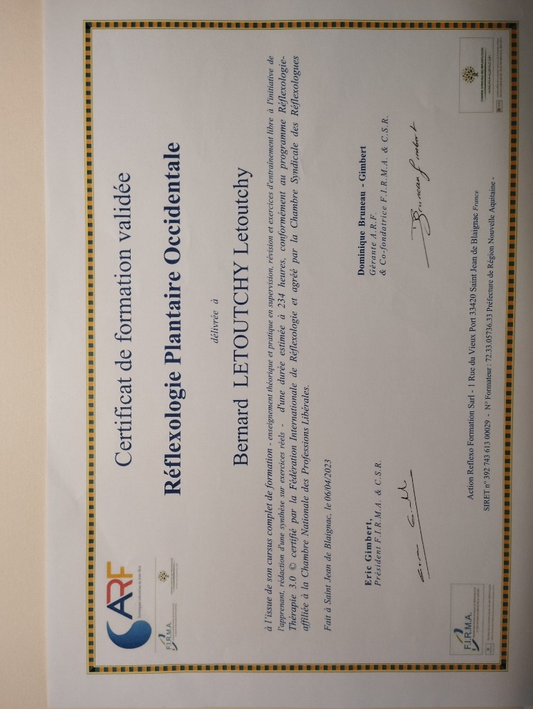 photo diplome Bernard  Letoutchy