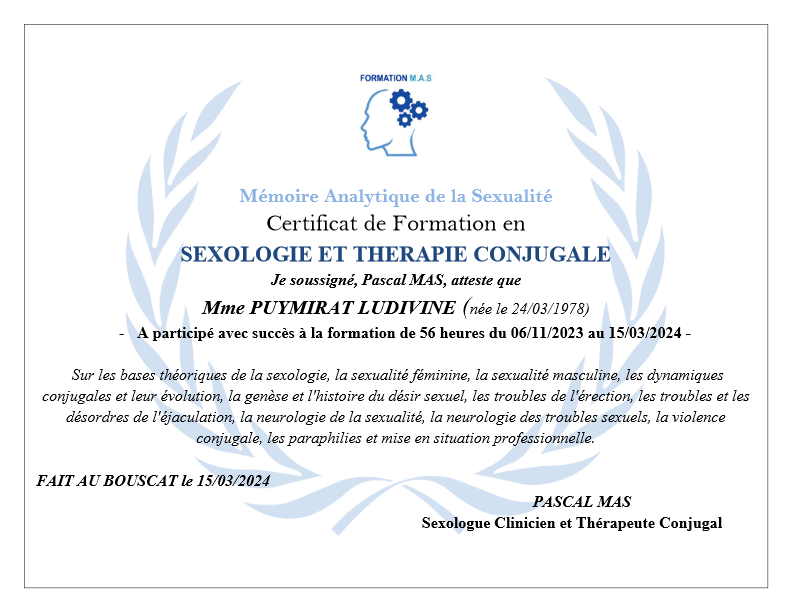 photo diplome Ludivine Puymirat