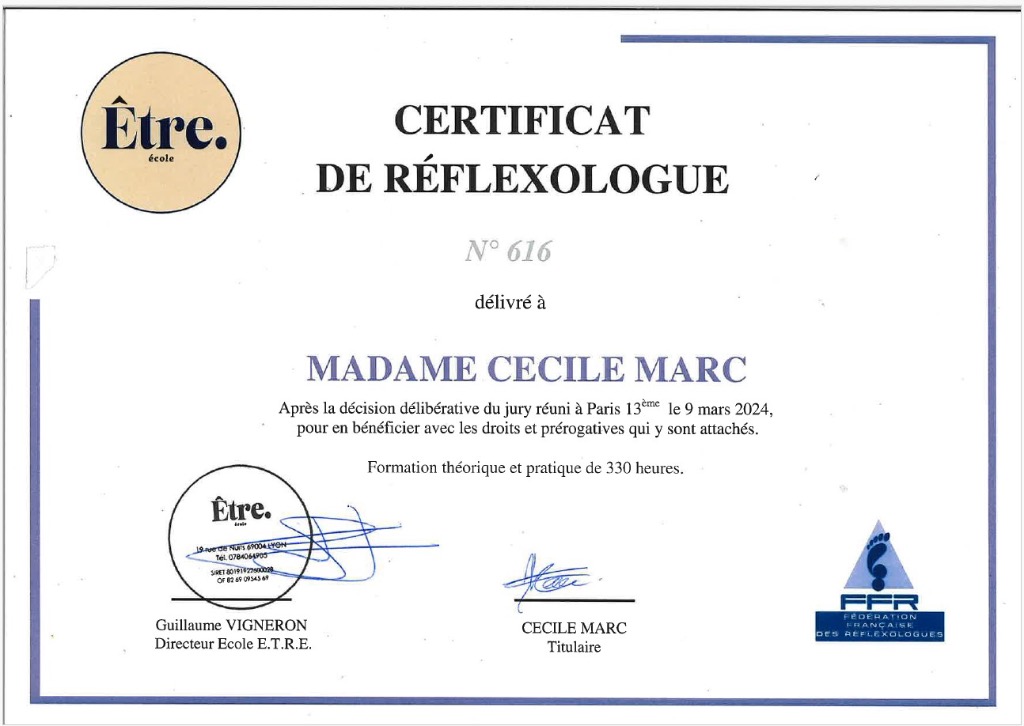 photo diplome Cécile MARC