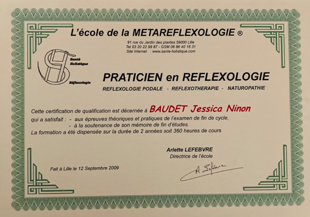 photo diplome Ninon Baudet