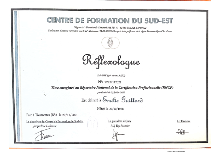 photo diplome GUITTARD EMILIE