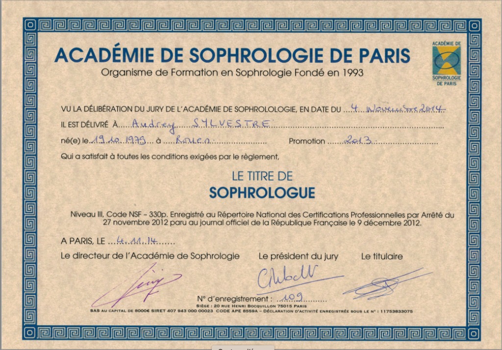 photo diplome SYLVESTRE