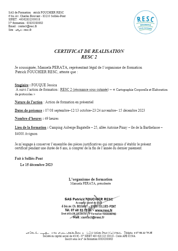 photo diplome Jessica Fouque