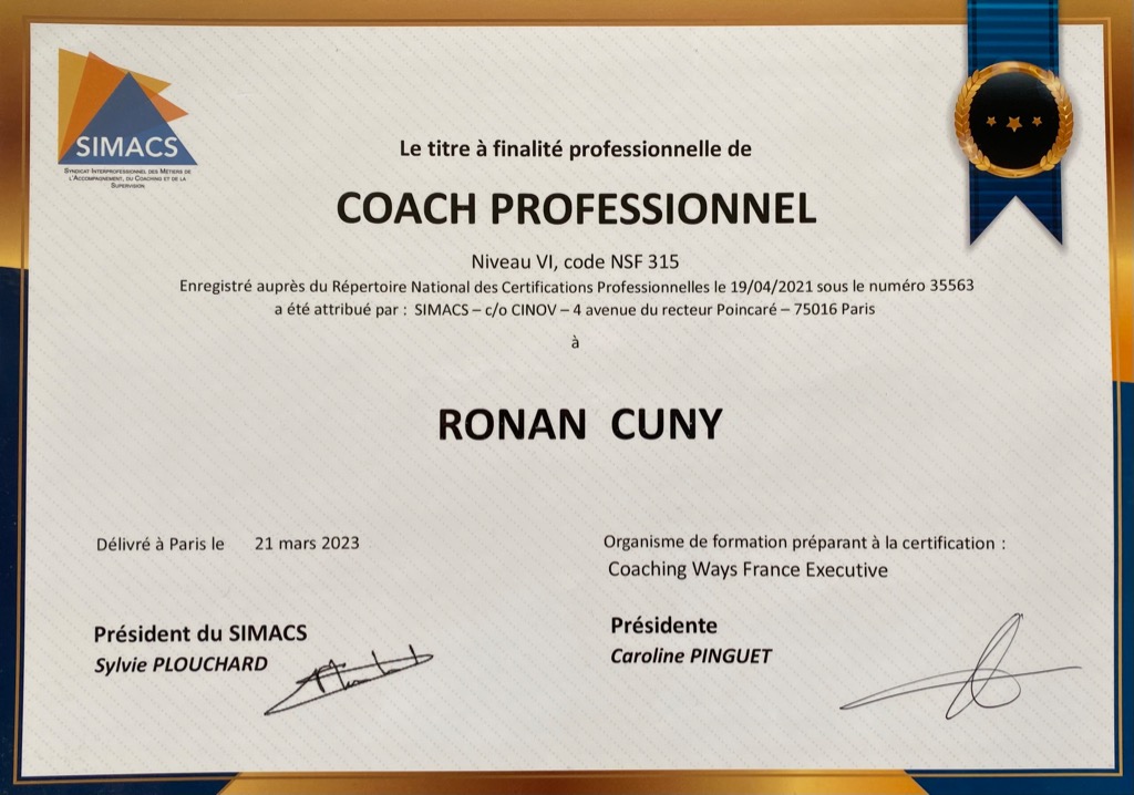 photo diplome ProAcc’tion - Ronan CUNY