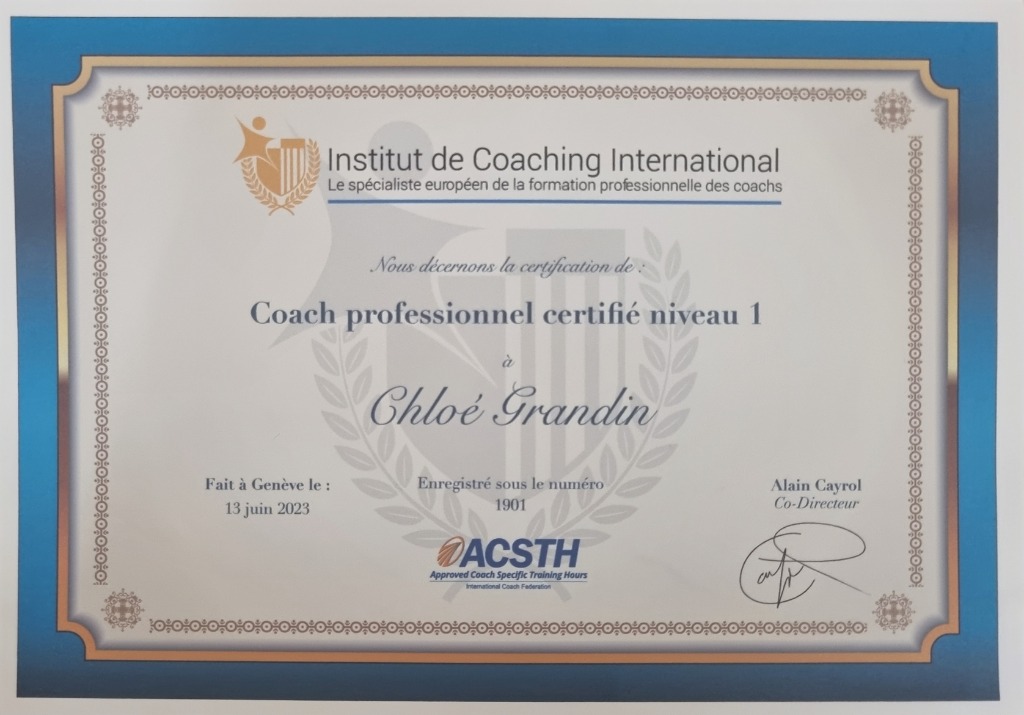 photo diplome Chloé Grandin