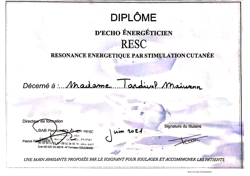 photo diplome Maï Résonance
