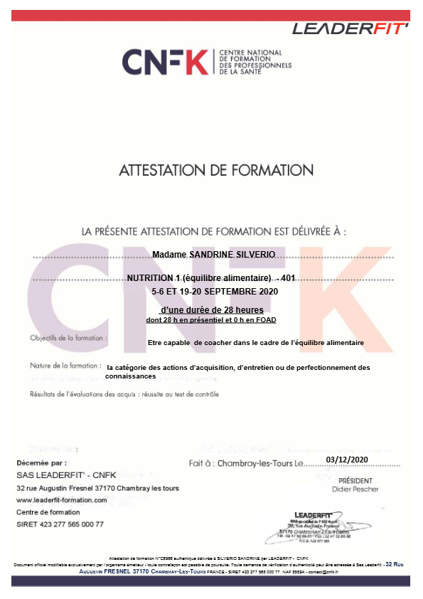 photo diplome SANDRINE FERREIRA